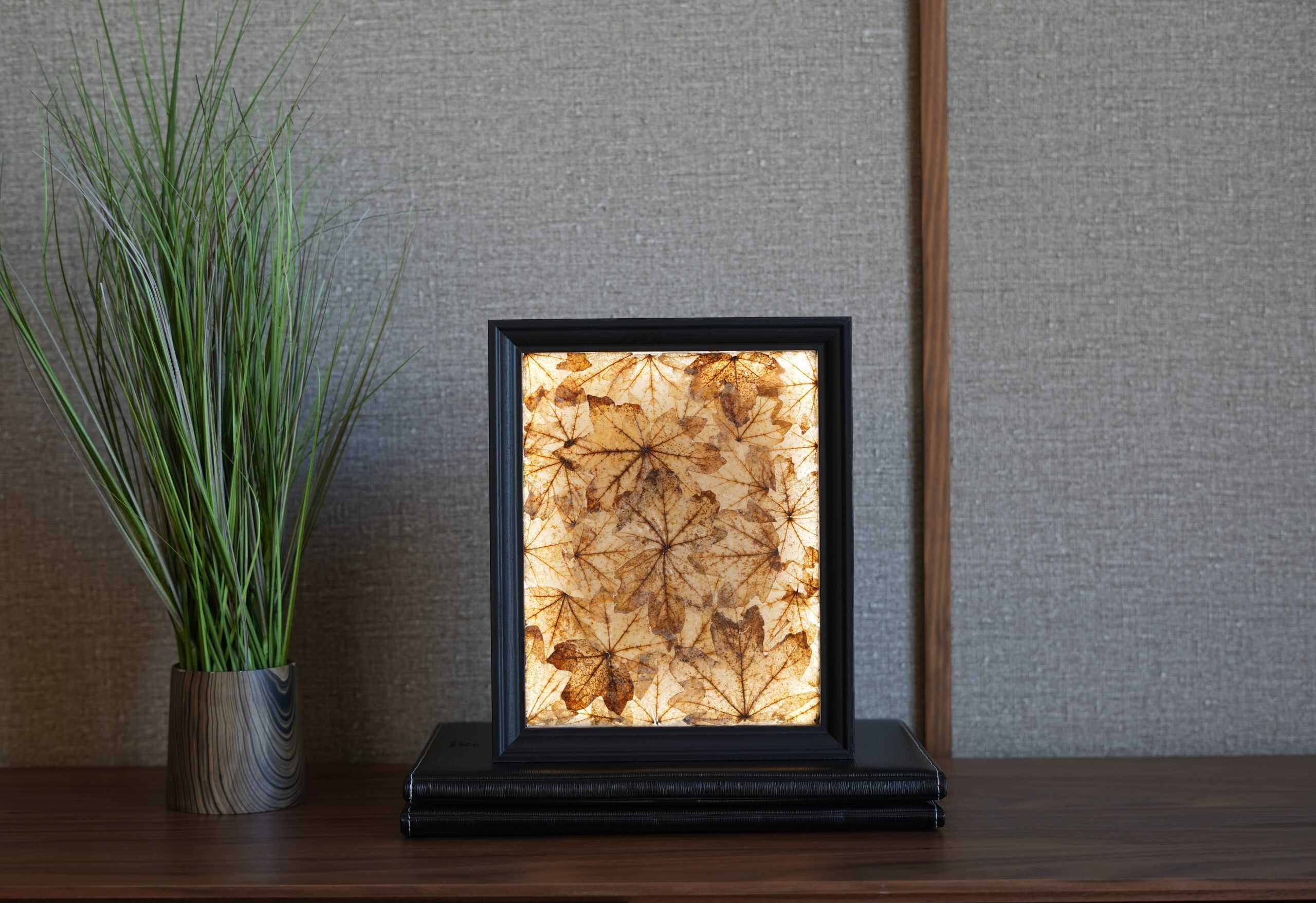 Lámpara Arce iluminada en un ambiente acogedor