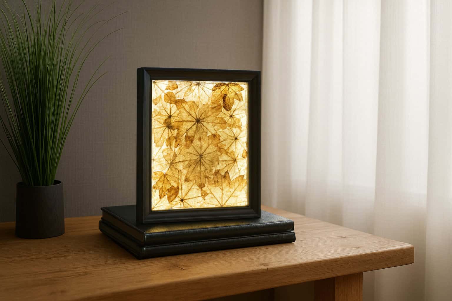 Diseño biofílico en el hogar con luz natural y hojas secas preservadas que invitan a la calma